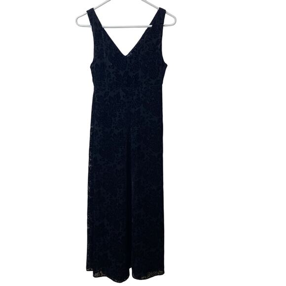 Vintage Y2K BCBG Black Floral Velvet Burnout Tank Maxi Dress Size 6 Whimsygoth - Picture 3 of 8